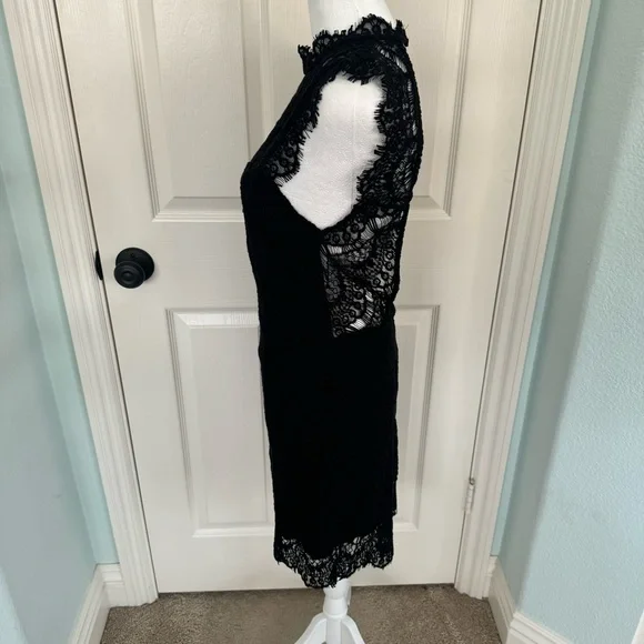 Free People Intimately Daydream Bodycon Slip Black Lace Sheath Dress - Picture 9 of 11